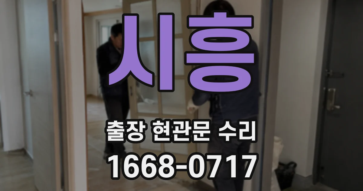 시흥 출장 현관문 수리