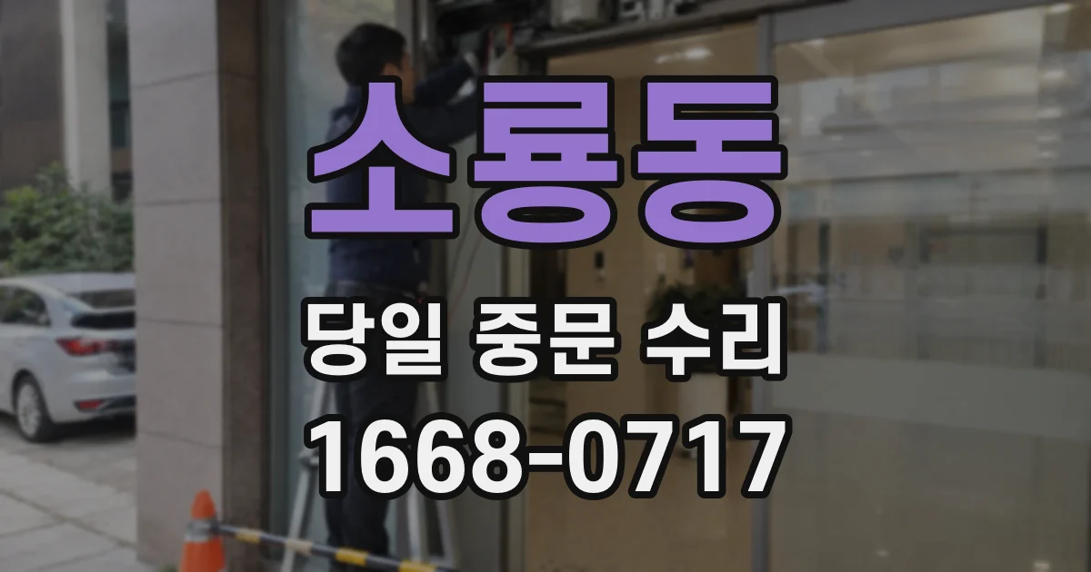 소룡동 당일 중문 수리