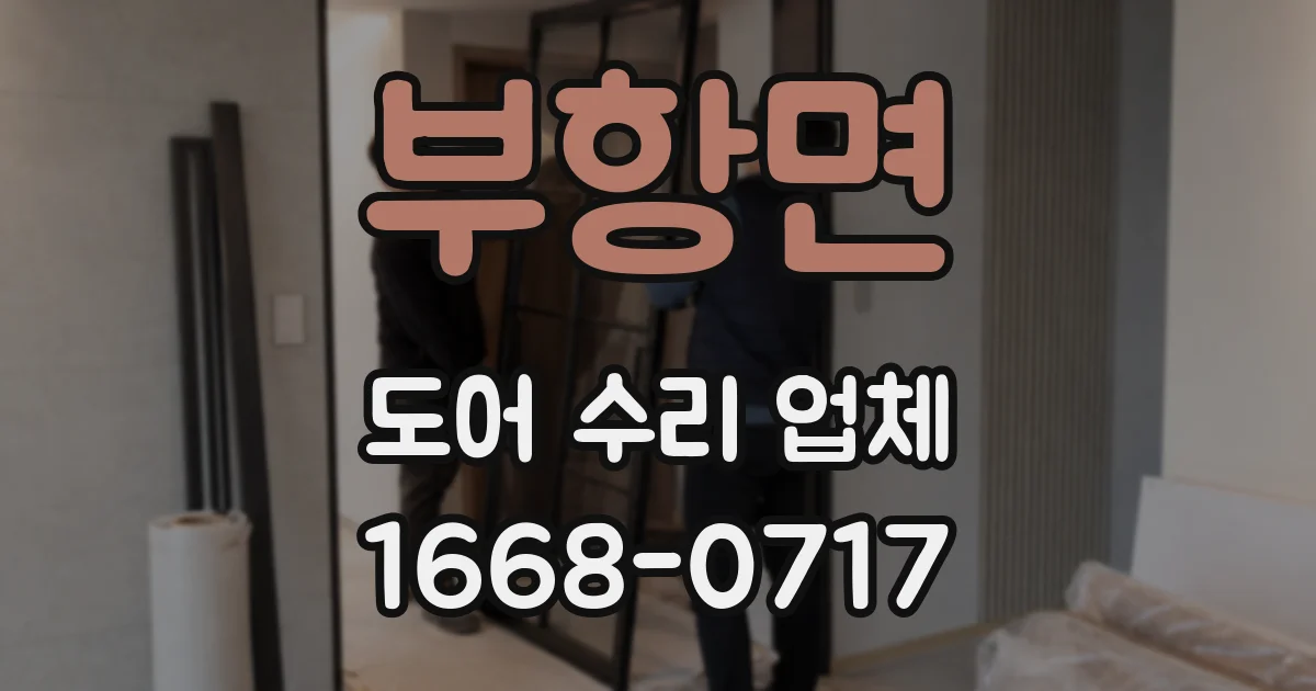 부항면 도어 수리 업체