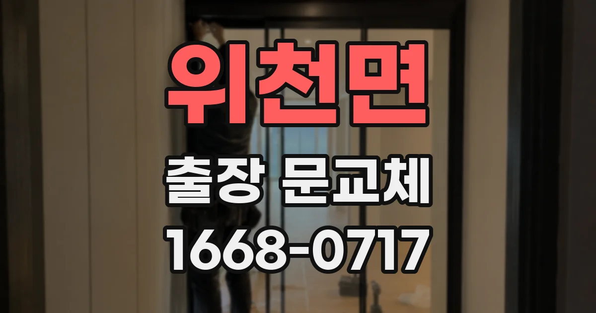 위천면 출장 문교체