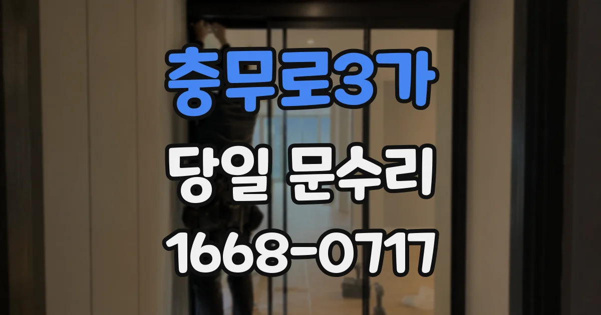 충무로3가 당일 문수리