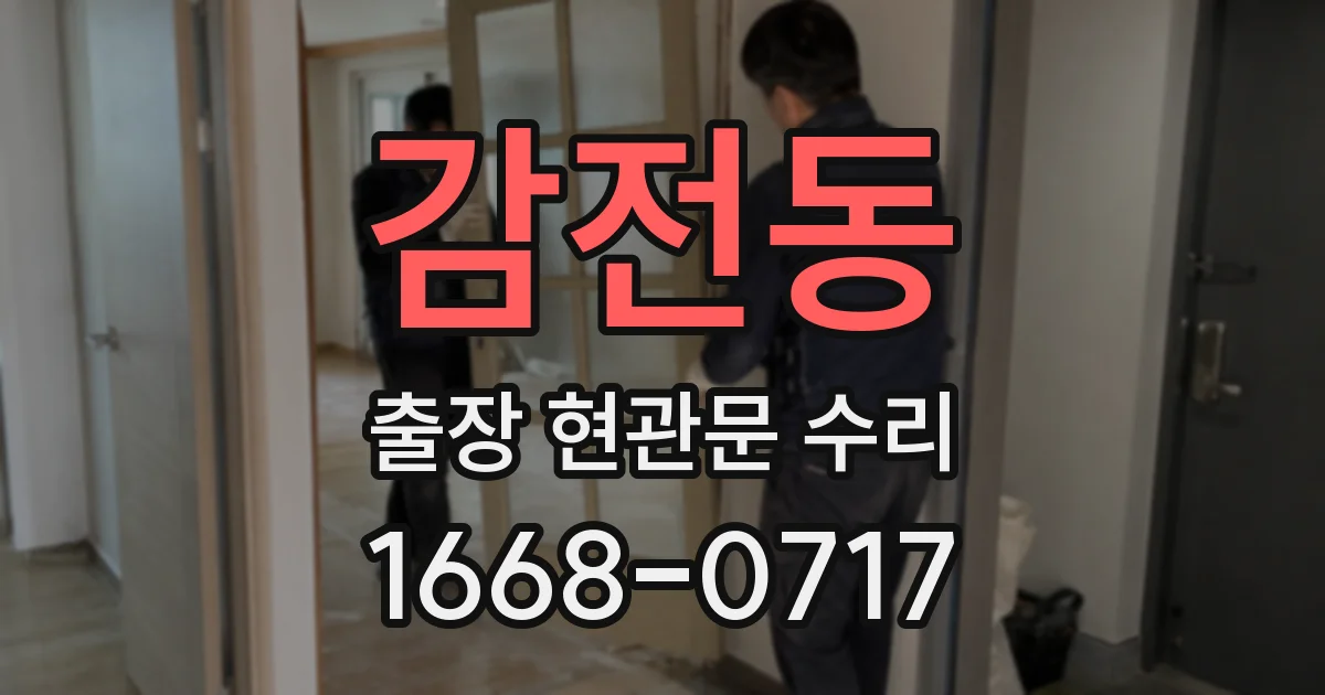 감전동 출장 현관문 수리