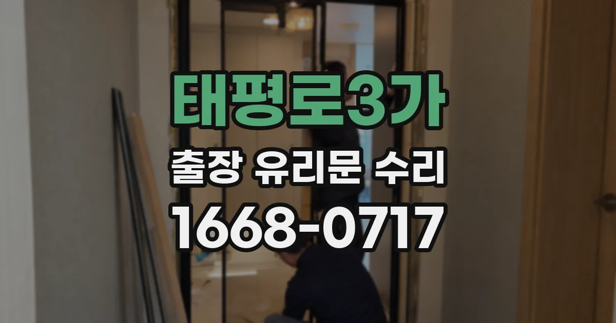 태평로3가 출장 유리문 수리