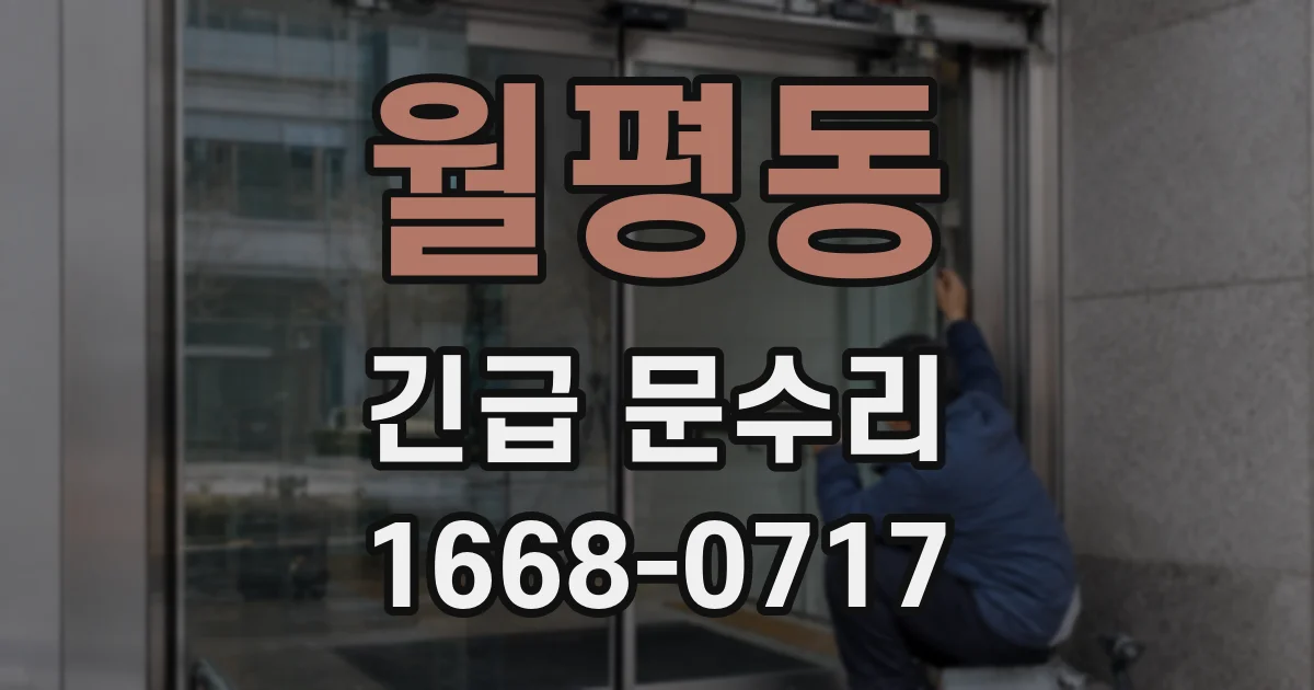 월평동 긴급 문수리