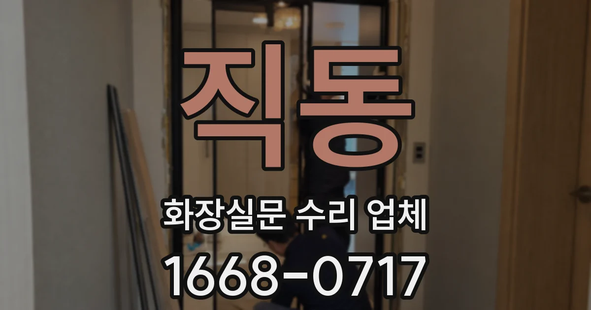 직동 화장실문 수리 업체