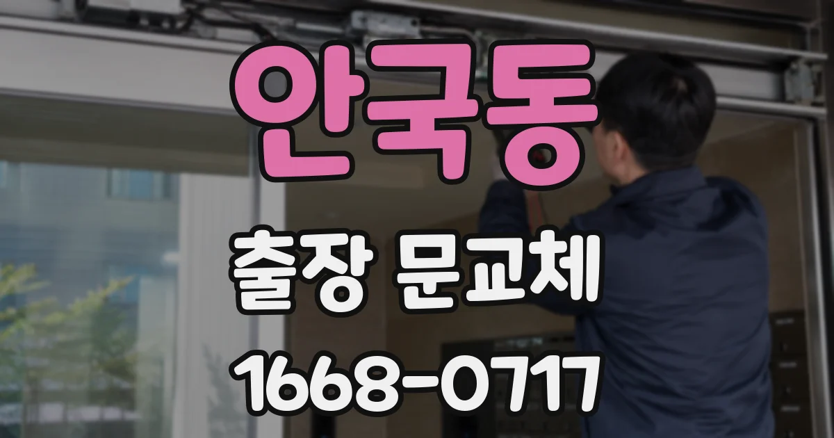 안국동 출장 문교체