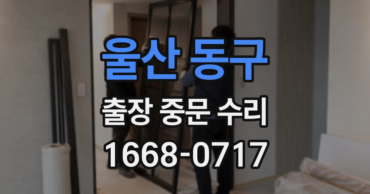 울산 동구 출장 중문 수리