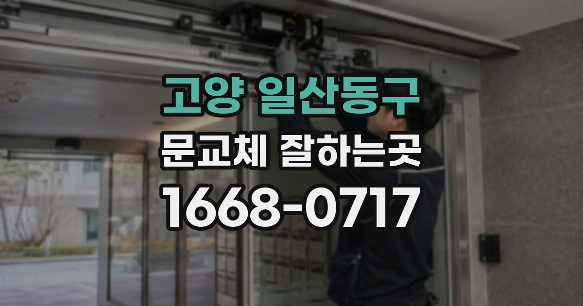 고양 일산동구 문교체 잘하는곳