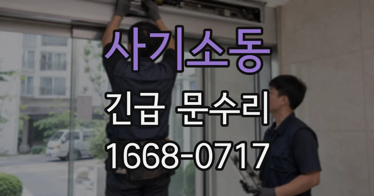 사기소동 긴급 문수리