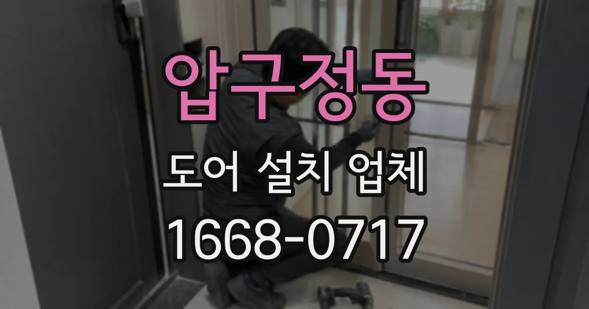 압구정동 도어 설치 업체