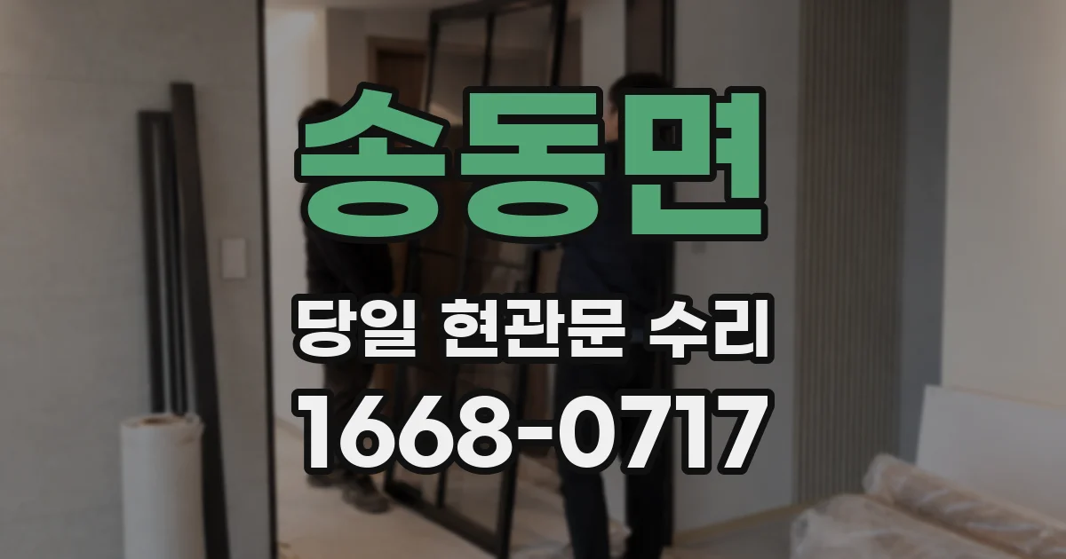 송동면 당일 현관문 수리