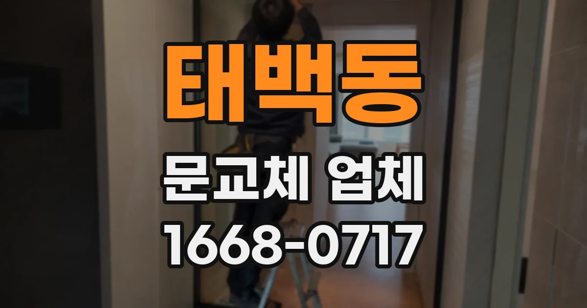 태백동 문교체 업체
