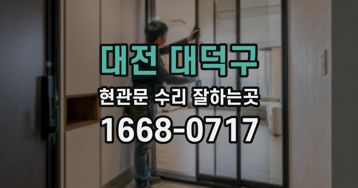 대전 대덕구 현관문 수리 잘하는곳