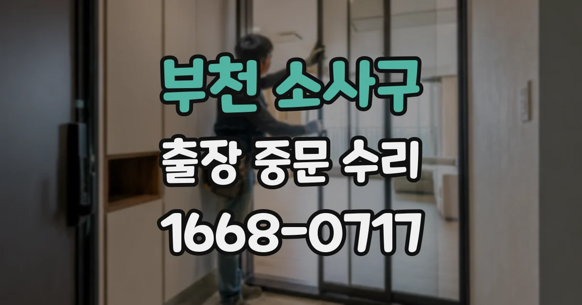 부천 소사구 출장 중문 수리
