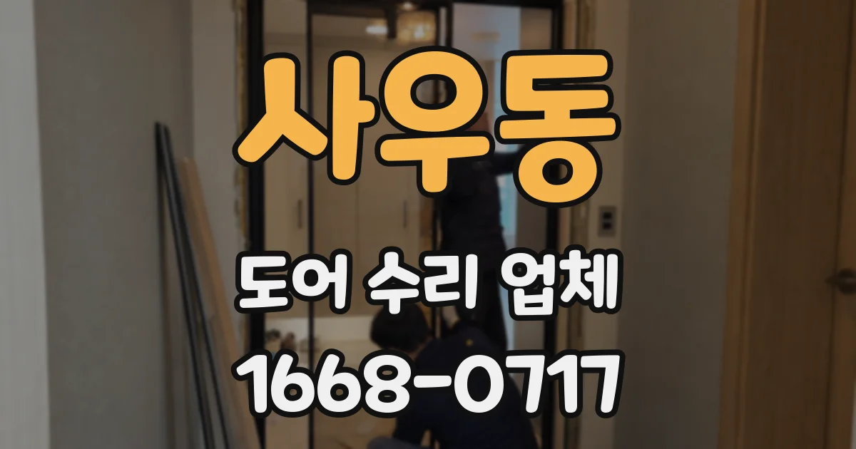 사우동 도어 수리 업체