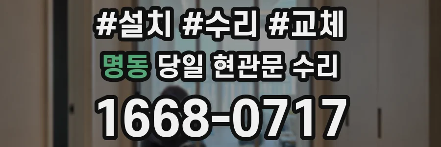명동 당일 현관문 수리