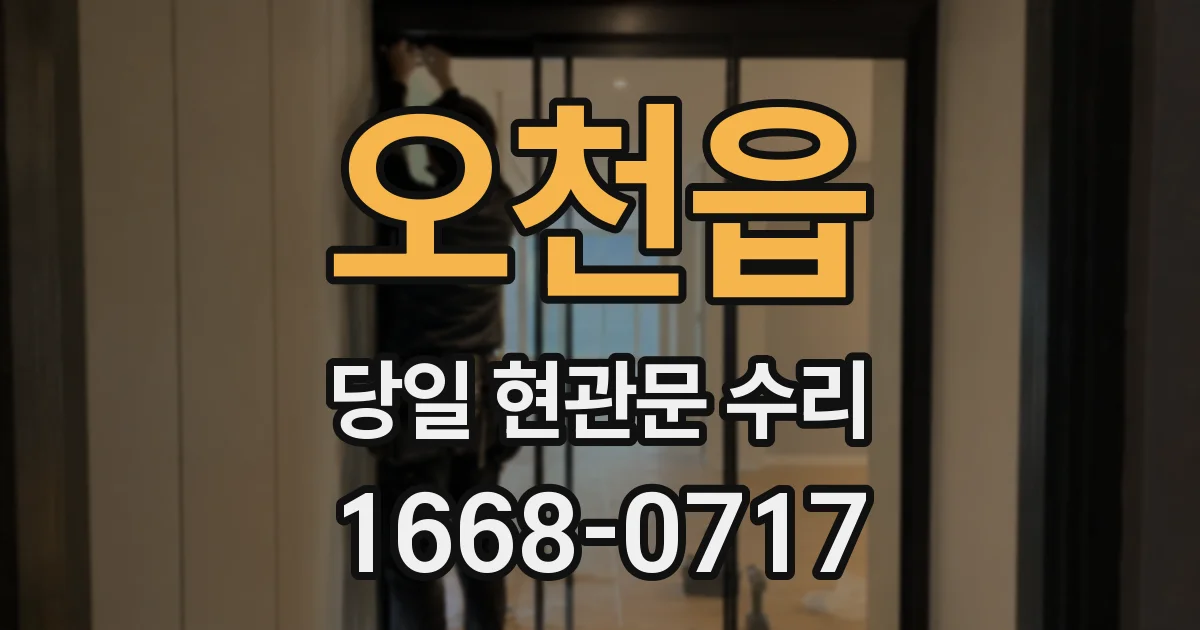 오천읍 당일 현관문 수리