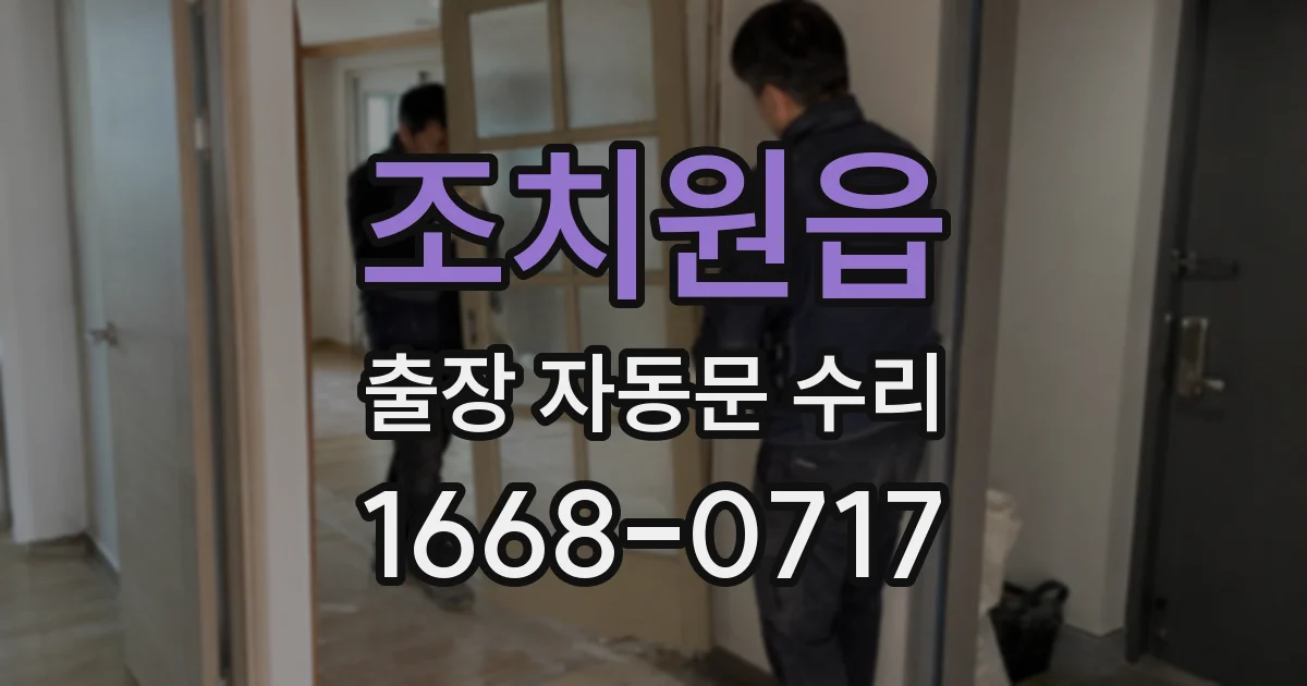 조치원읍 출장 자동문 수리