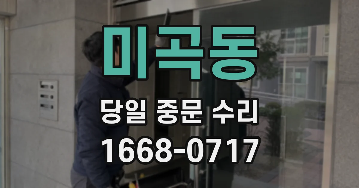 미곡동 당일 중문 수리