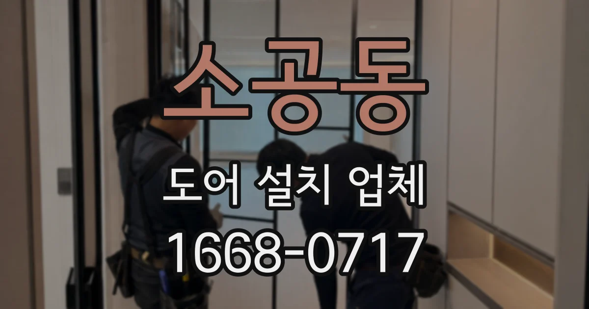 소공동 도어 설치 업체