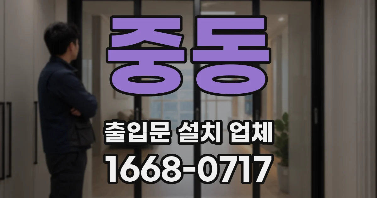 중동 출입문 설치 업체