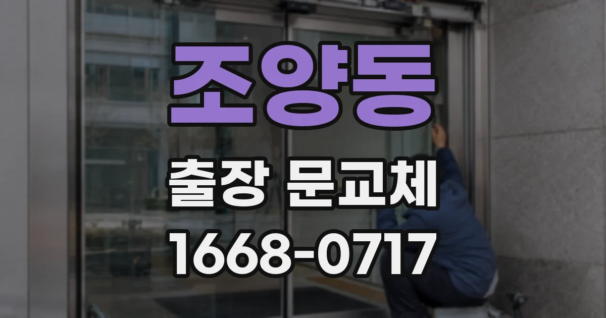 조양동 출장 문교체