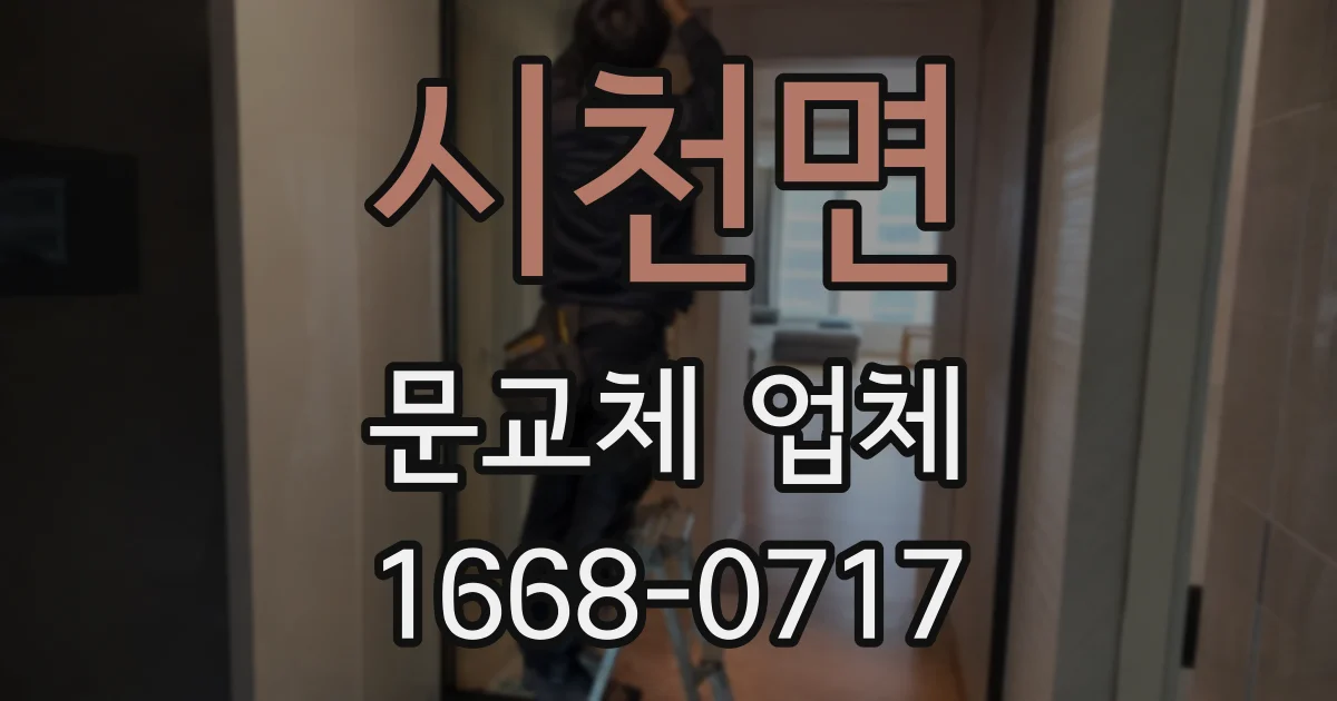 시천면 문교체 업체