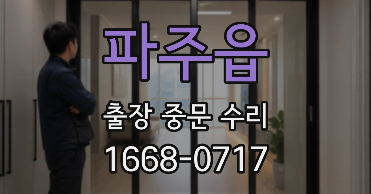 파주읍 출장 중문 수리