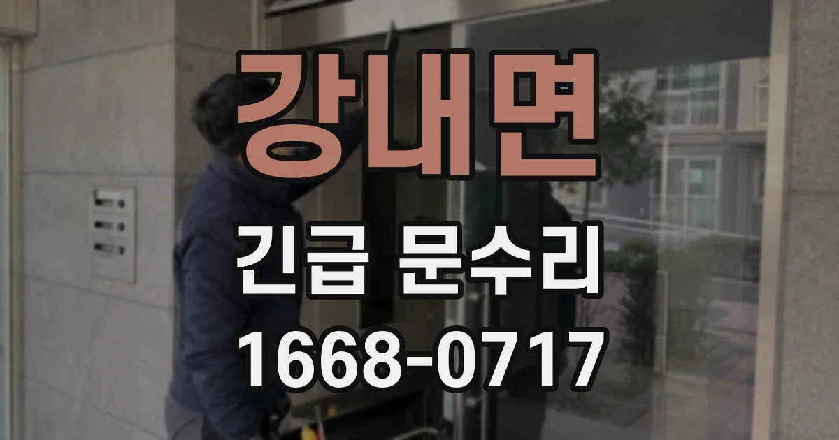 강내면 긴급 문수리