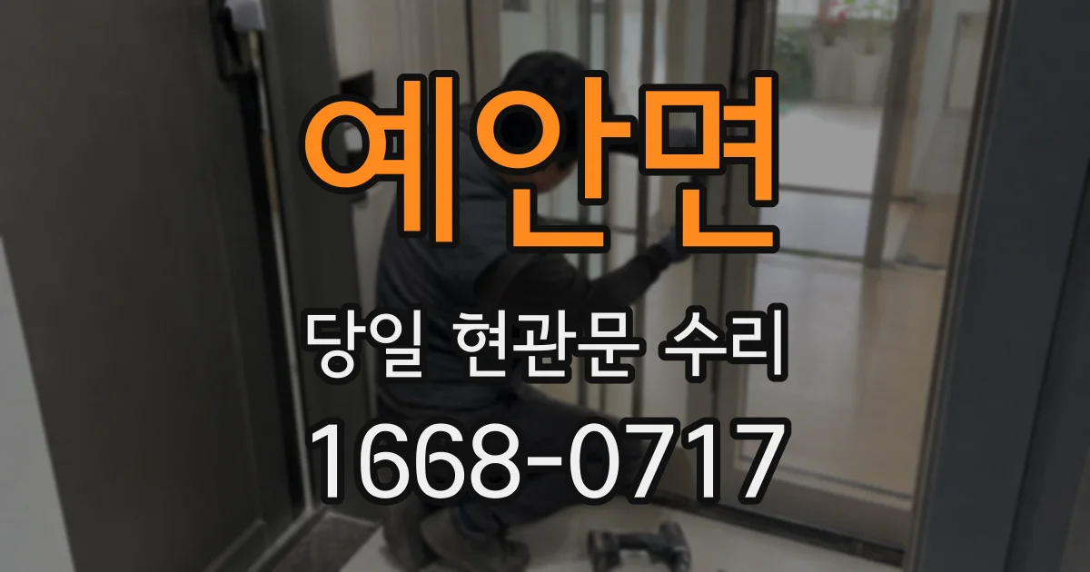 예안면 당일 현관문 수리
