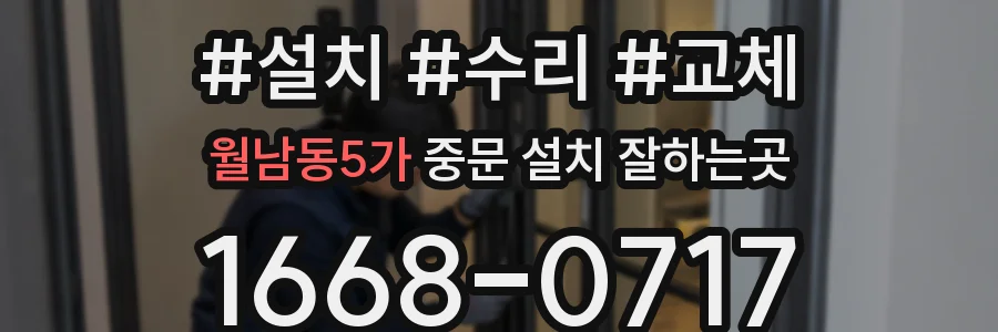 월남동5가 중문 설치 잘하는곳