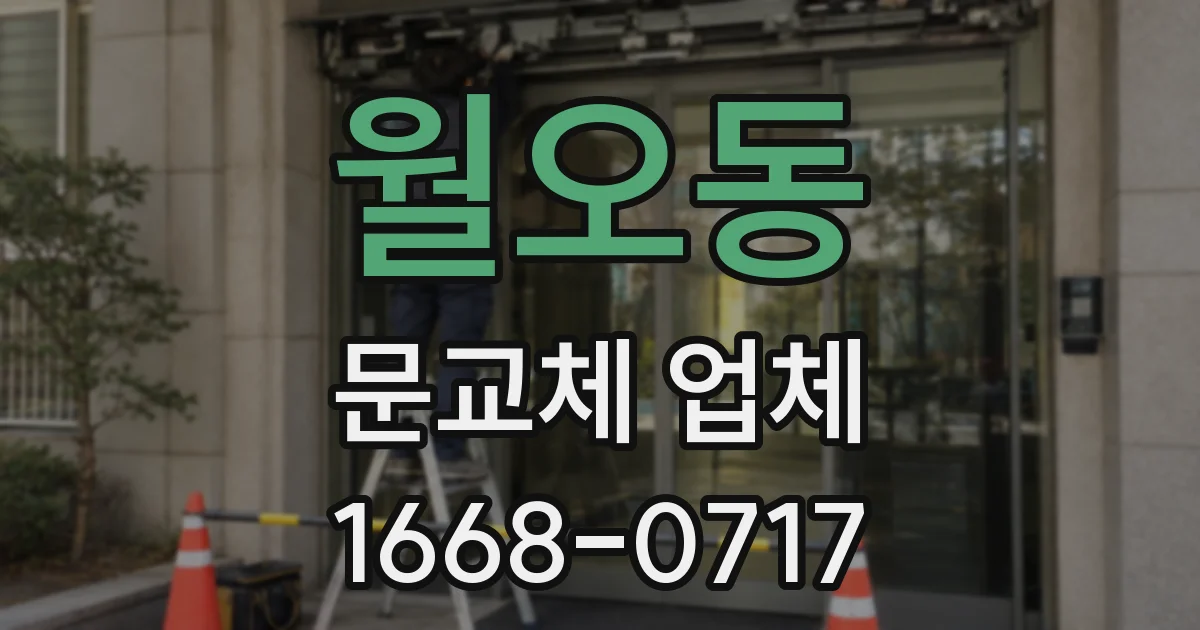 월오동 문교체 업체
