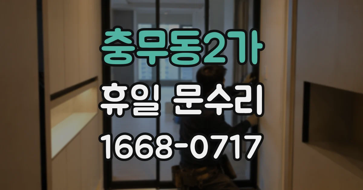 충무동2가 휴일 문수리