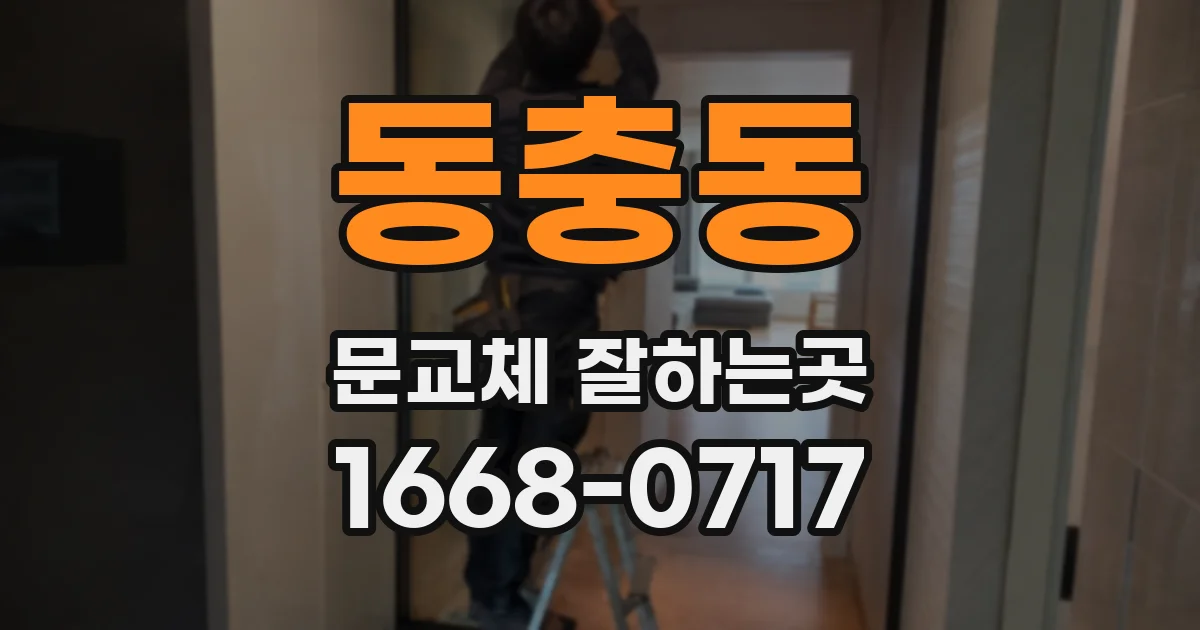 동충동 문교체 잘하는곳