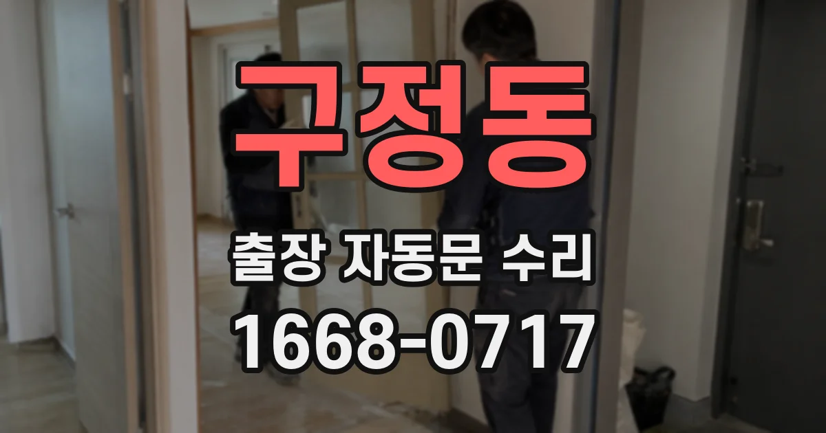 구정동 출장 자동문 수리