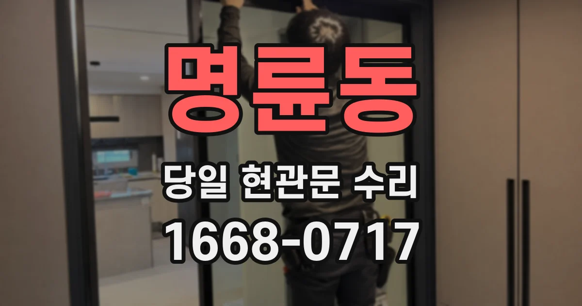 명륜동 당일 현관문 수리