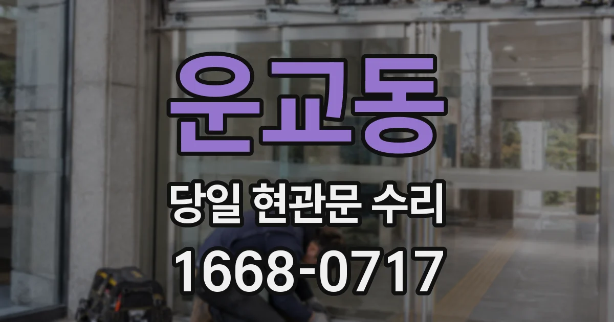 운교동 당일 현관문 수리