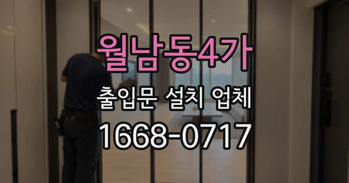 월남동4가 출입문 설치 업체