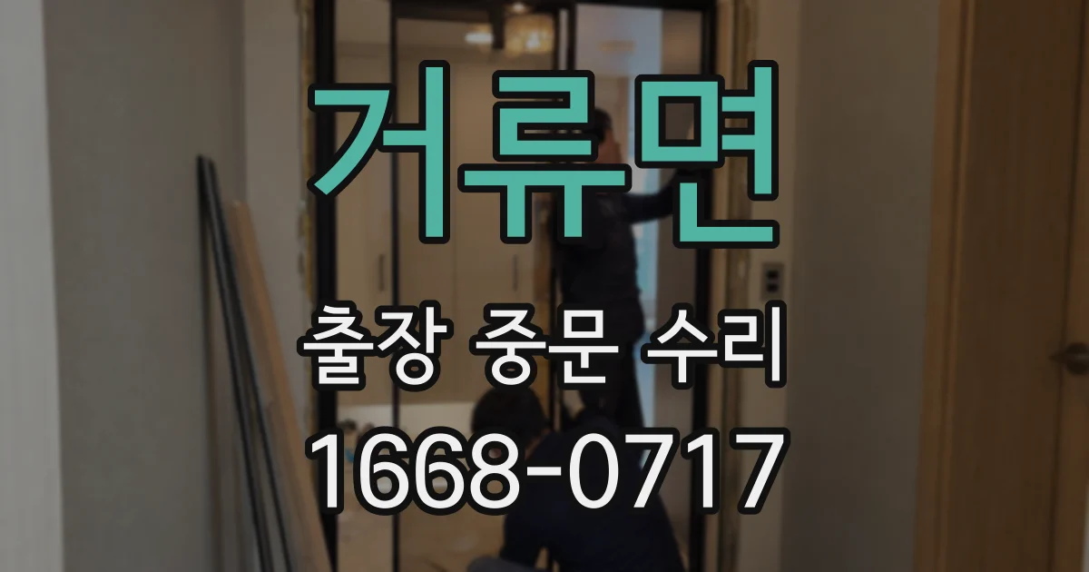 거류면 출장 중문 수리
