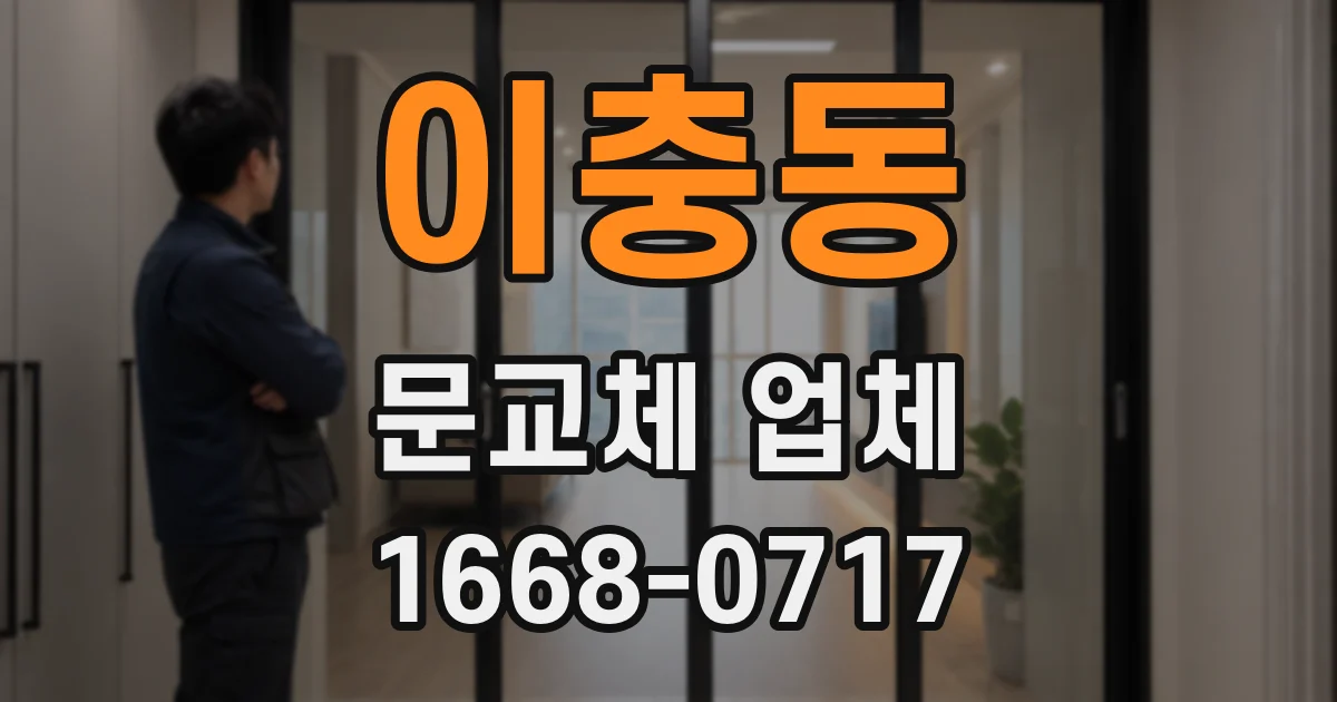 이충동 문교체 업체