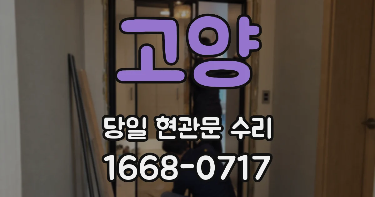 고양 당일 현관문 수리