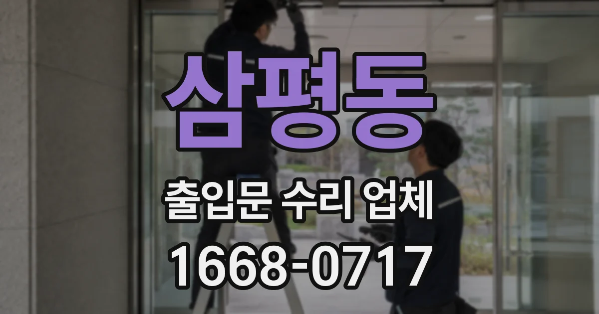 삼평동 출입문 수리 업체