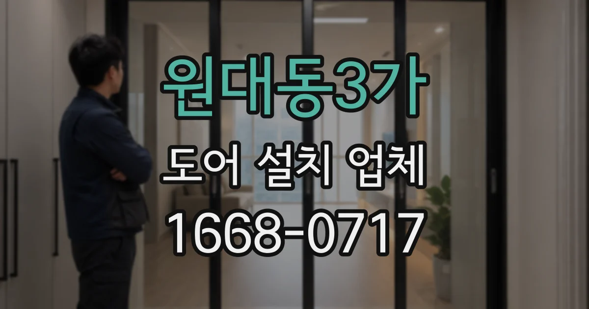 원대동3가 도어 설치 업체