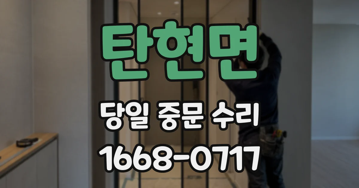 탄현면 당일 중문 수리