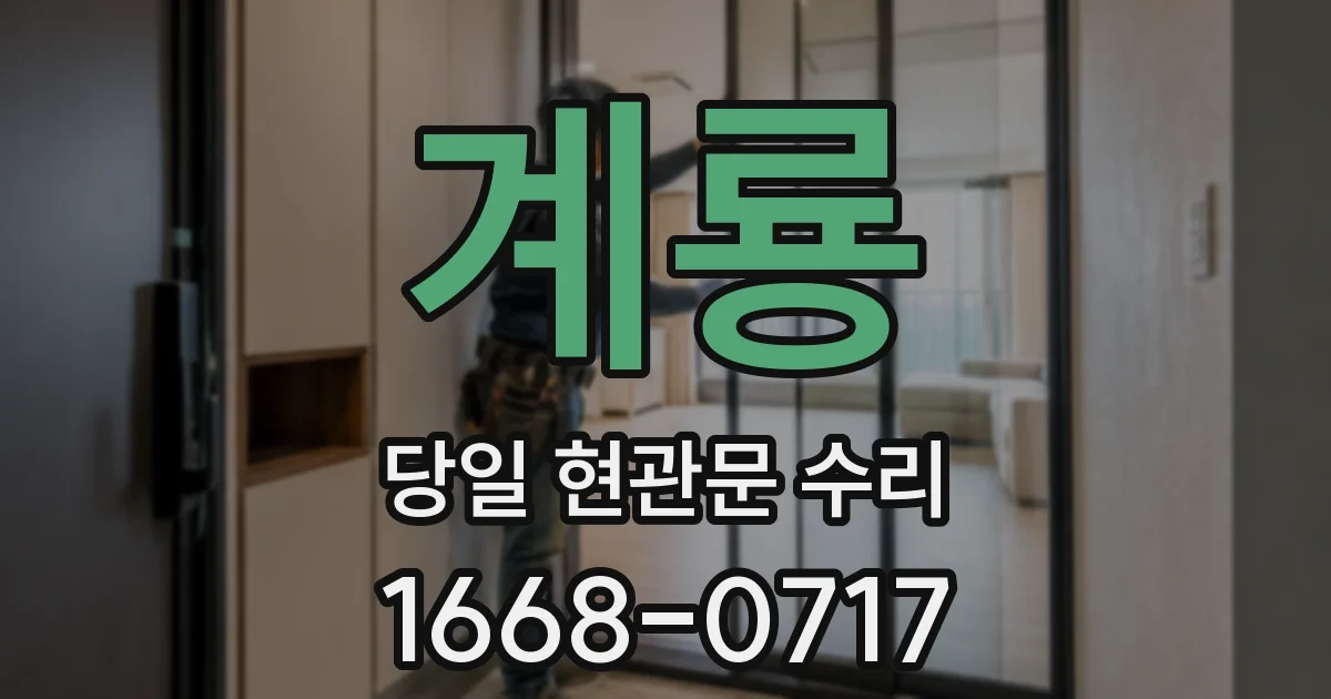 계룡 당일 현관문 수리