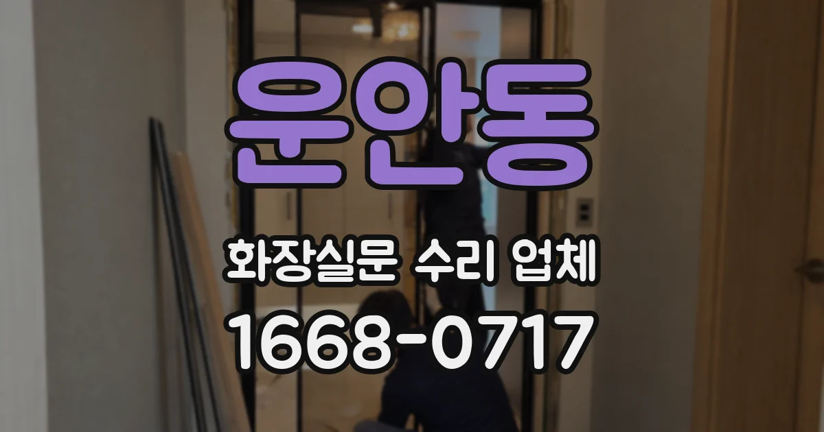 운안동 화장실문 수리 업체