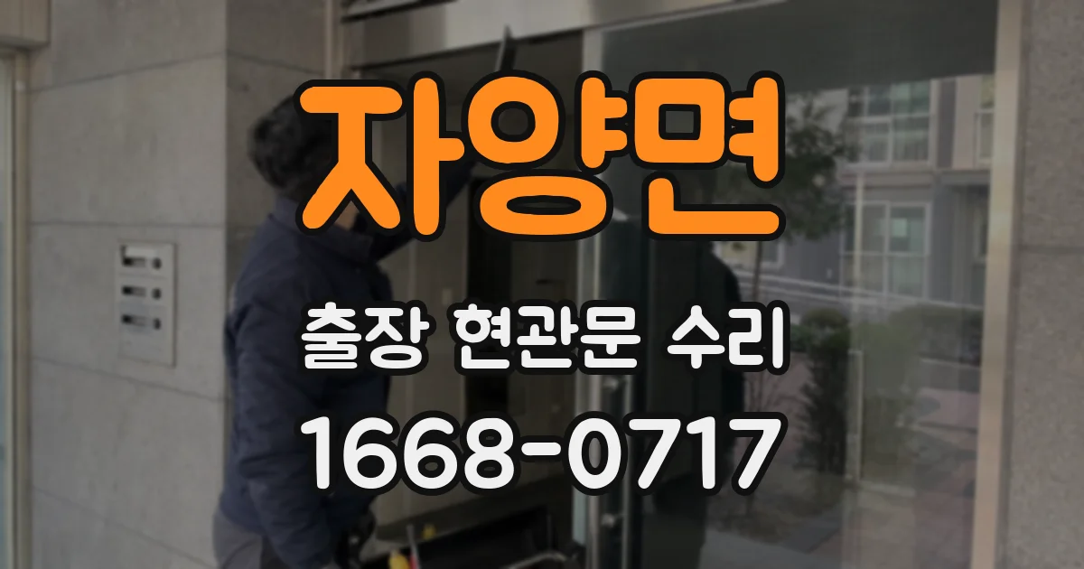자양면 출장 현관문 수리