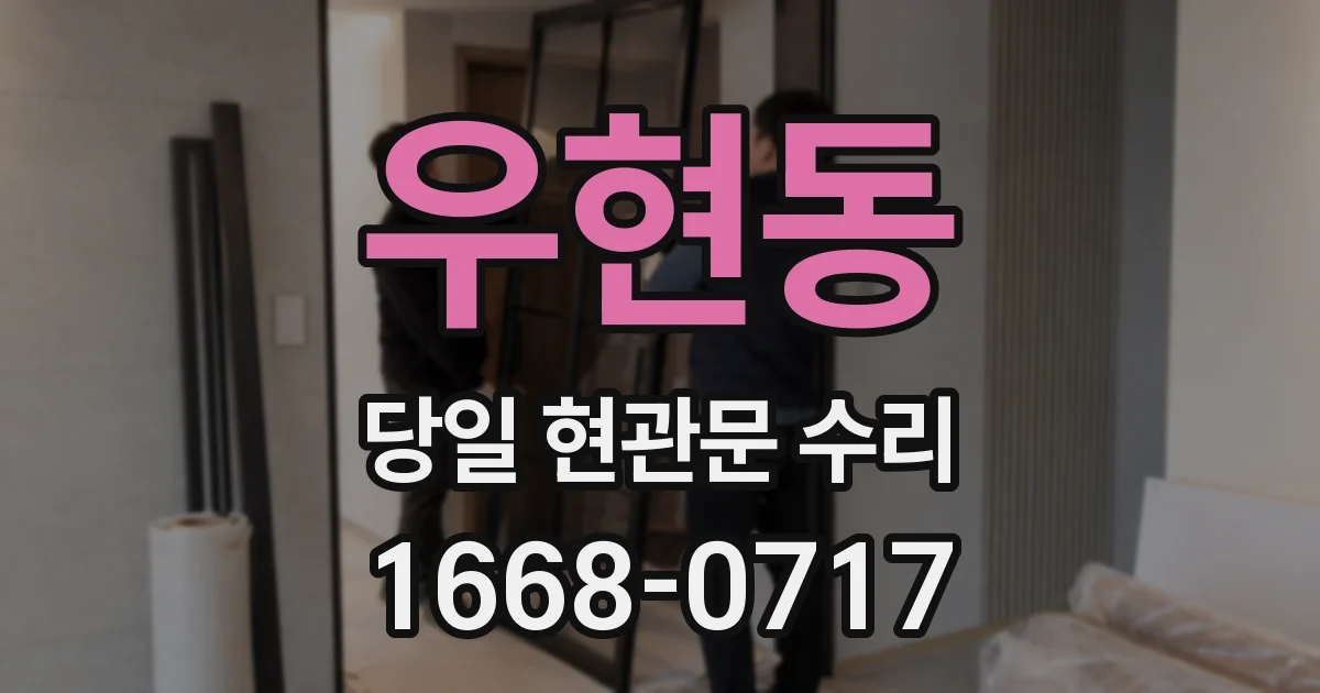 우현동 당일 현관문 수리