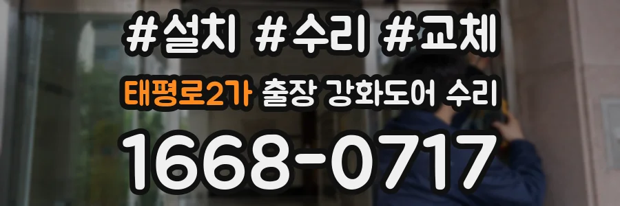 태평로2가 출장 강화도어 수리