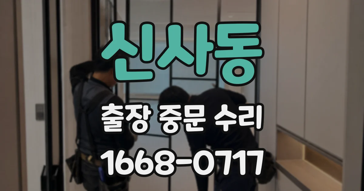 신사동 출장 중문 수리